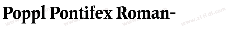 Poppl Pontifex Roman字体转换